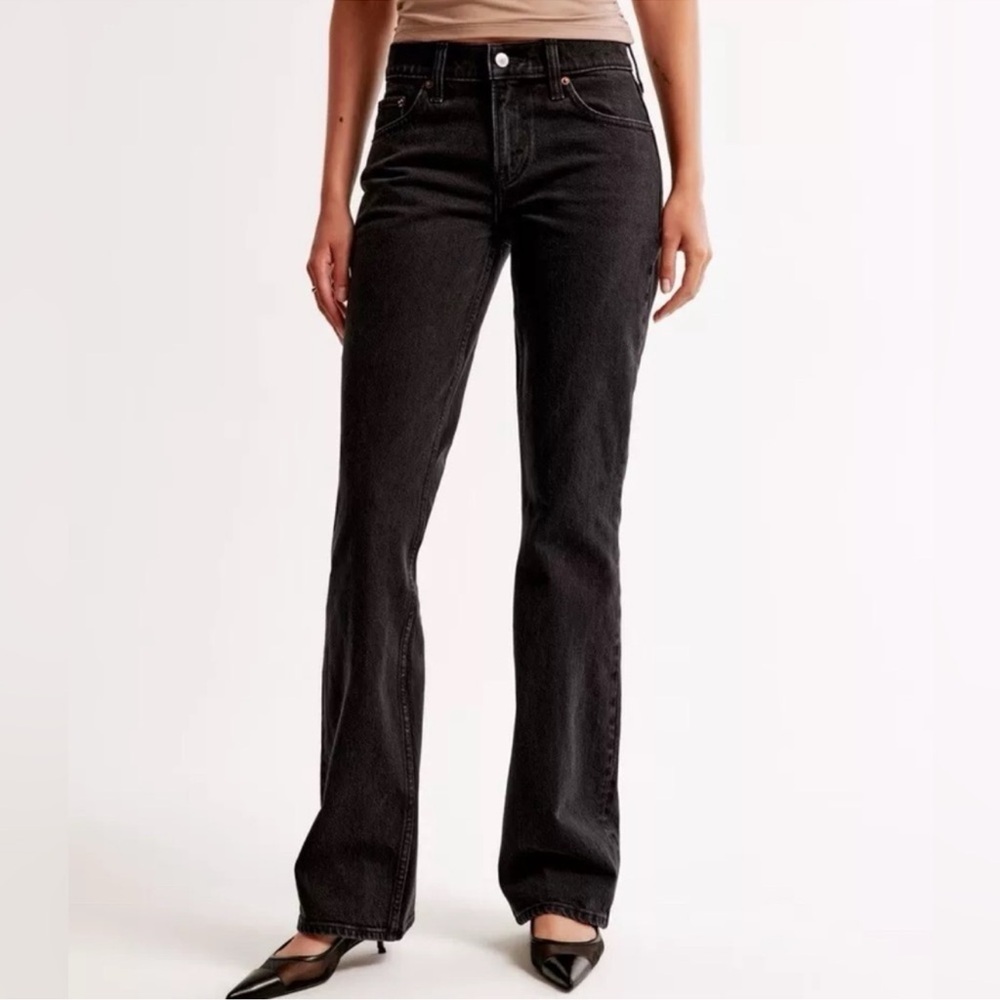 Abercrombie & Fitch Curve Love Black Bootcut Jeans 26 Short